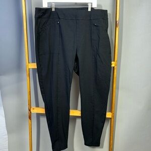 Susan Graver weekender pull on black pants. Size 2X. EUC.